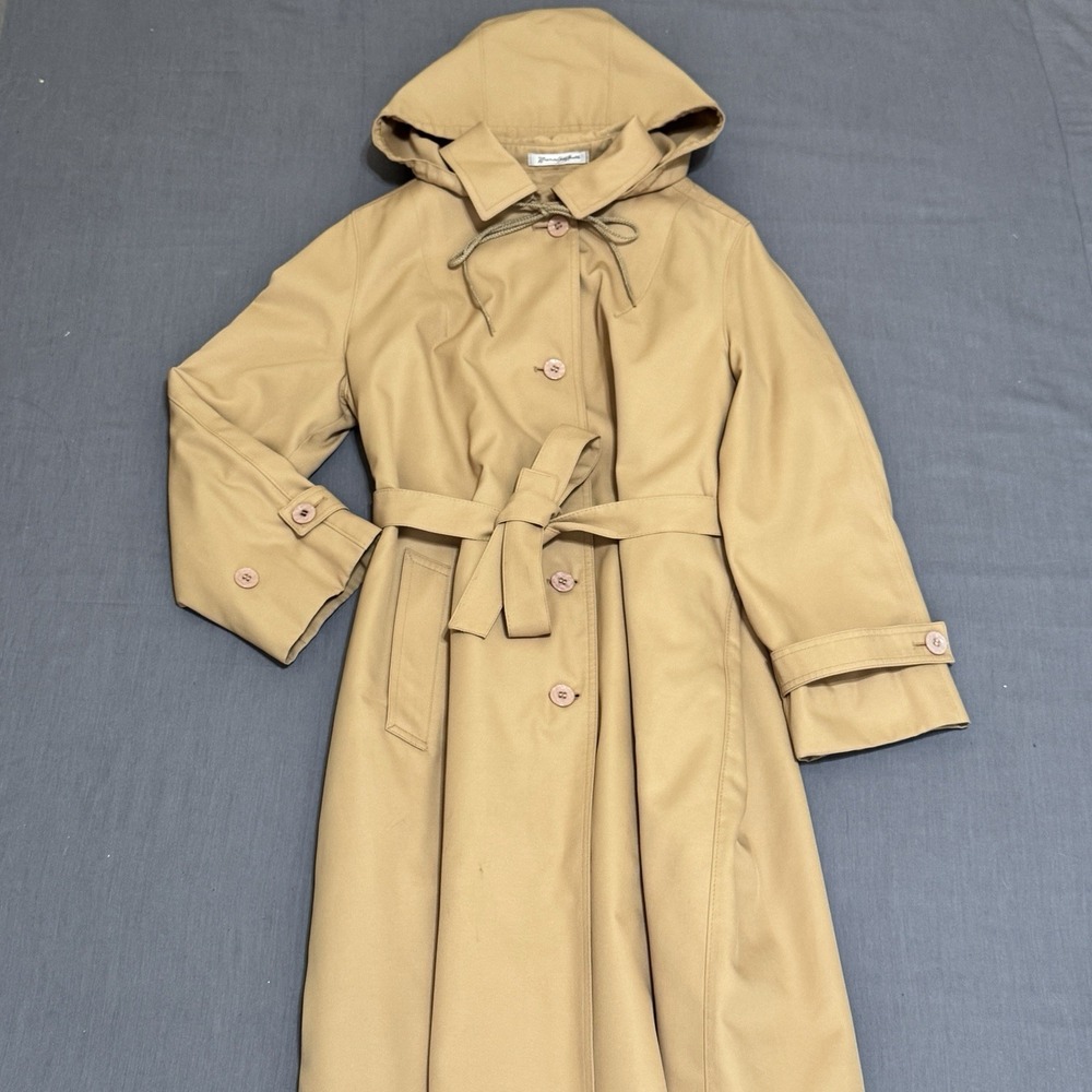 Vintage 1970's MISTY HARBOR Raincoat Khaki Trench Jacket Wear in Good Health Tag